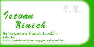 istvan minich business card